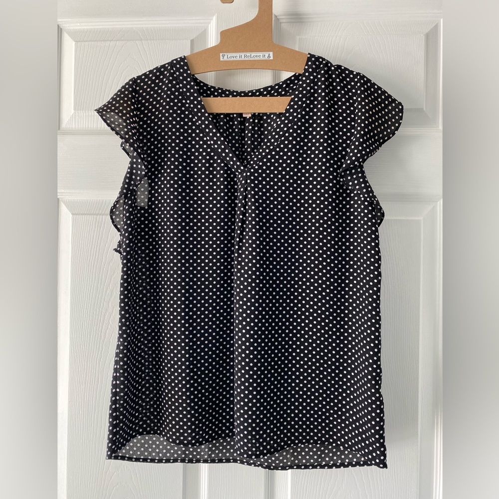 PHILOSOPHY POLKA DOT BLACK AND WHITE TOP M SIZE